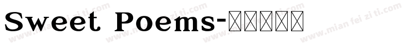 Sweet Poems字体转换